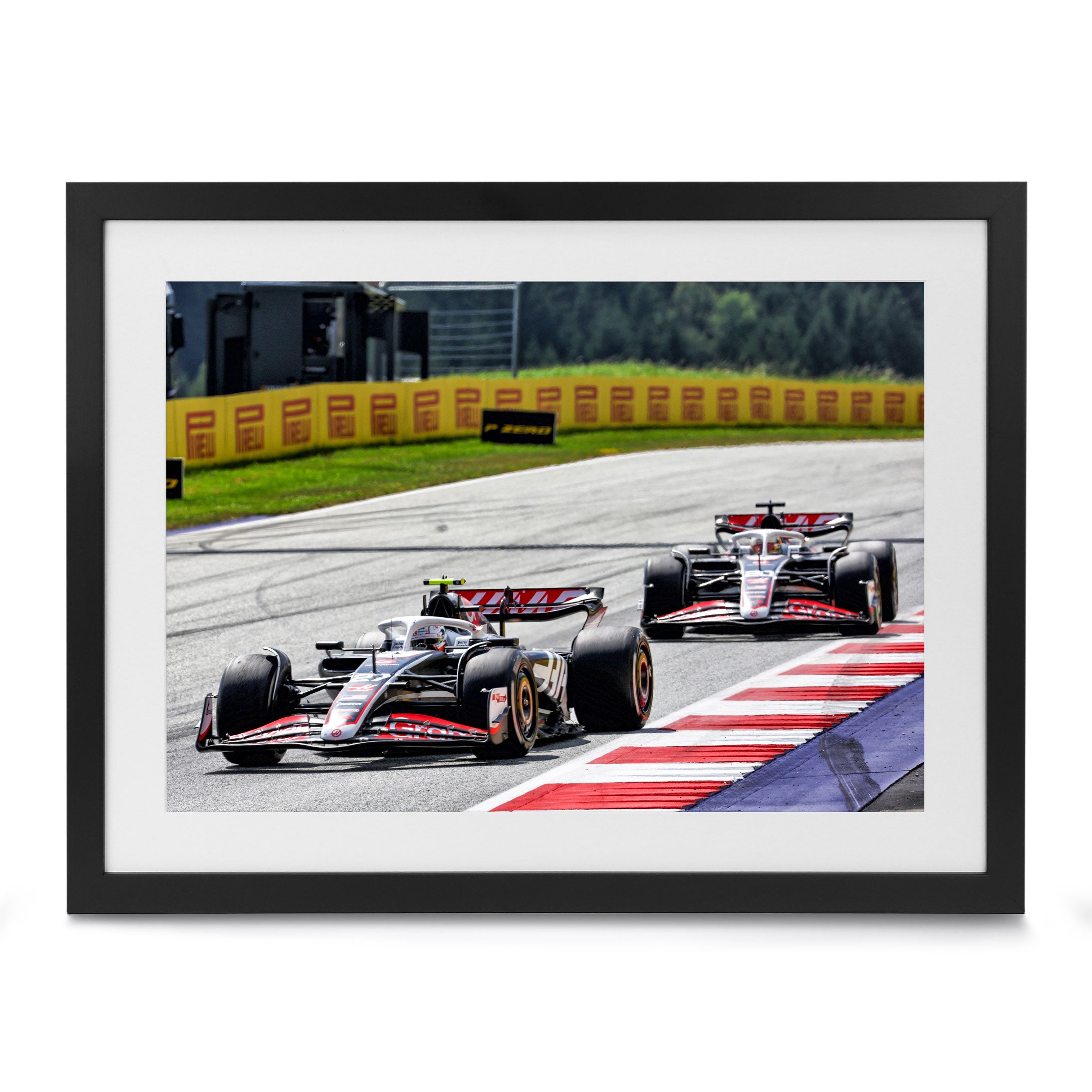 Kevin Magnussen & Nico Hulkenberg 2024 MoneyGram Haas F1 Team Print - Austrian GP