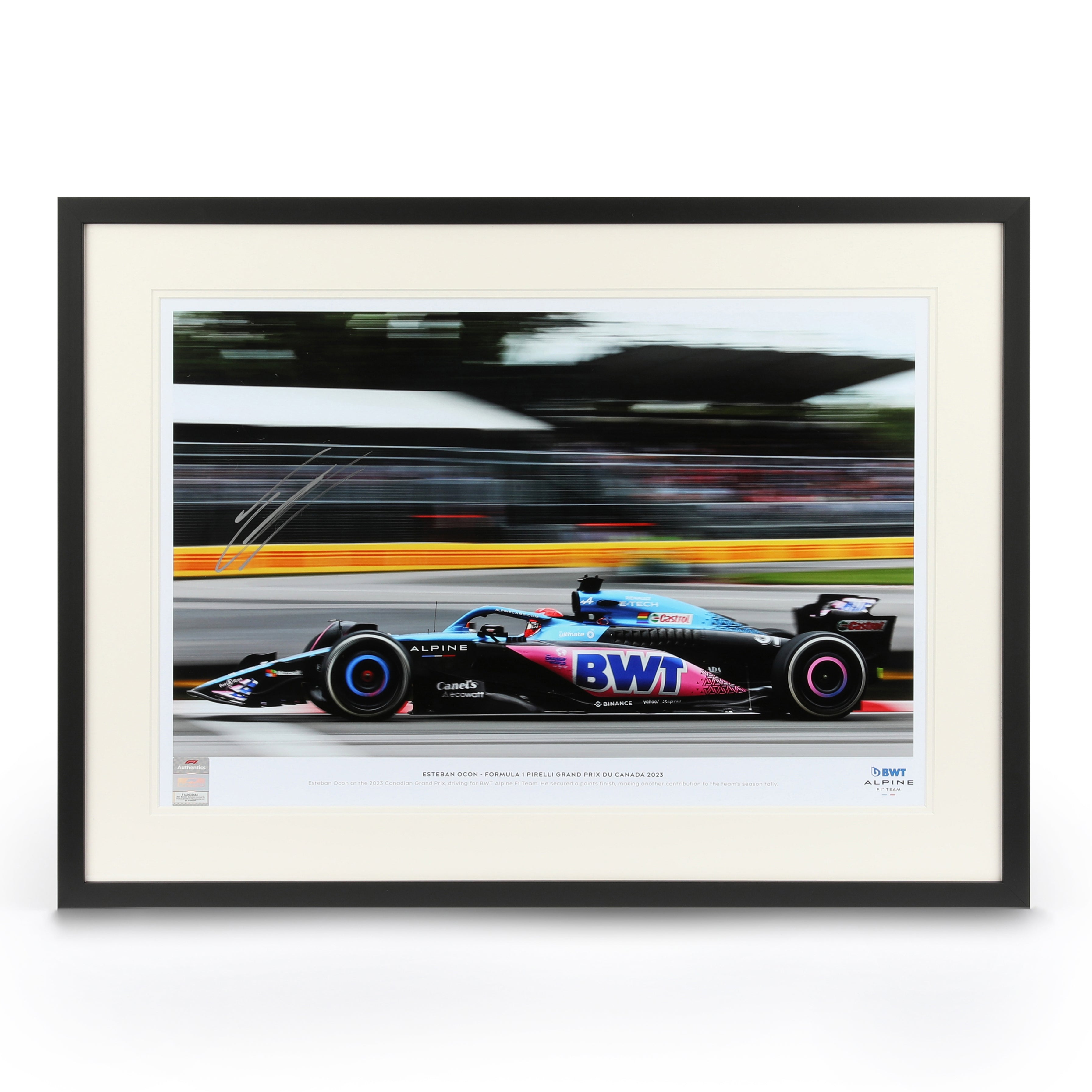 Esteban Ocon 2023 Signed Team Photo – Canadian GP