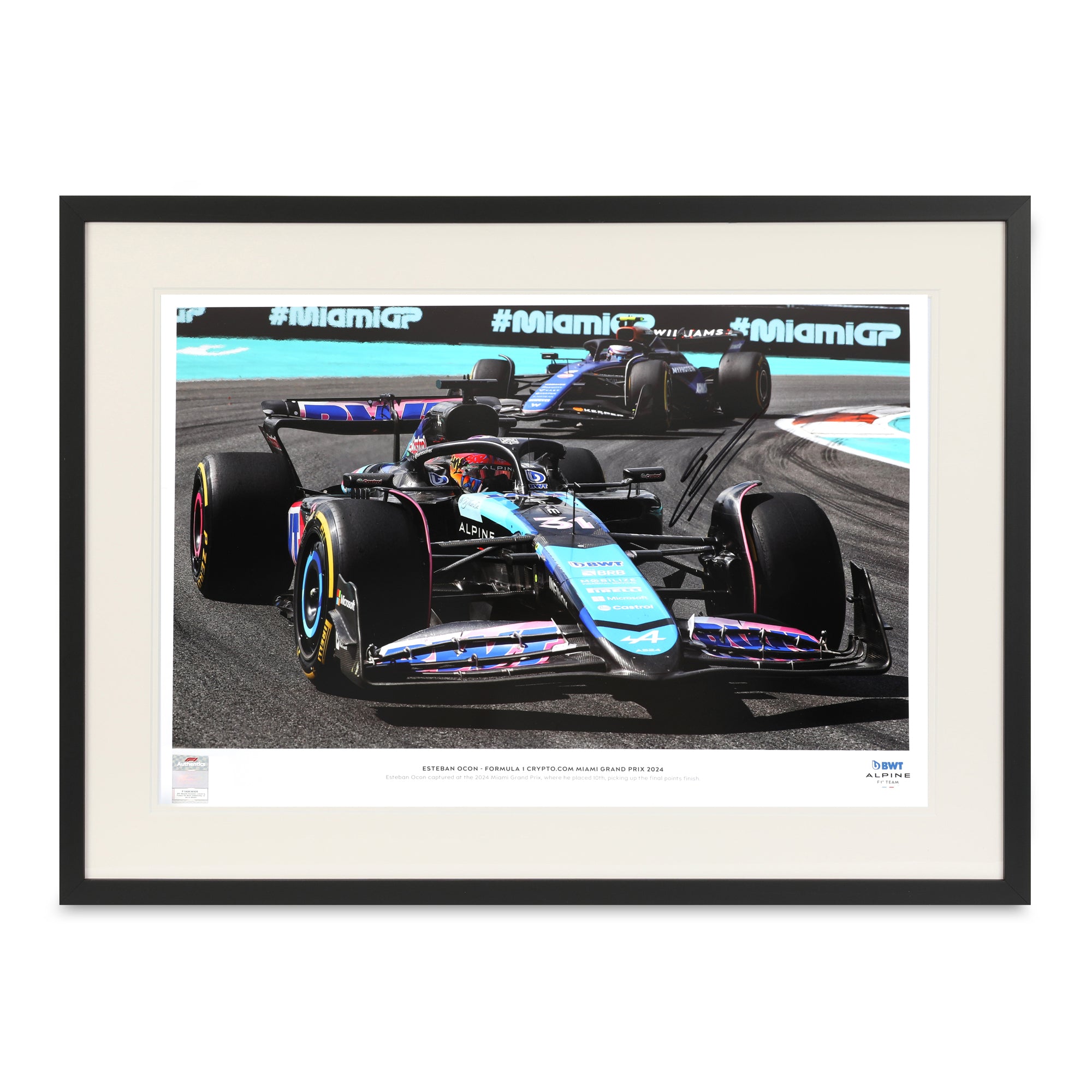 Esteban Ocon 2024 Signed Photo – Miami GP