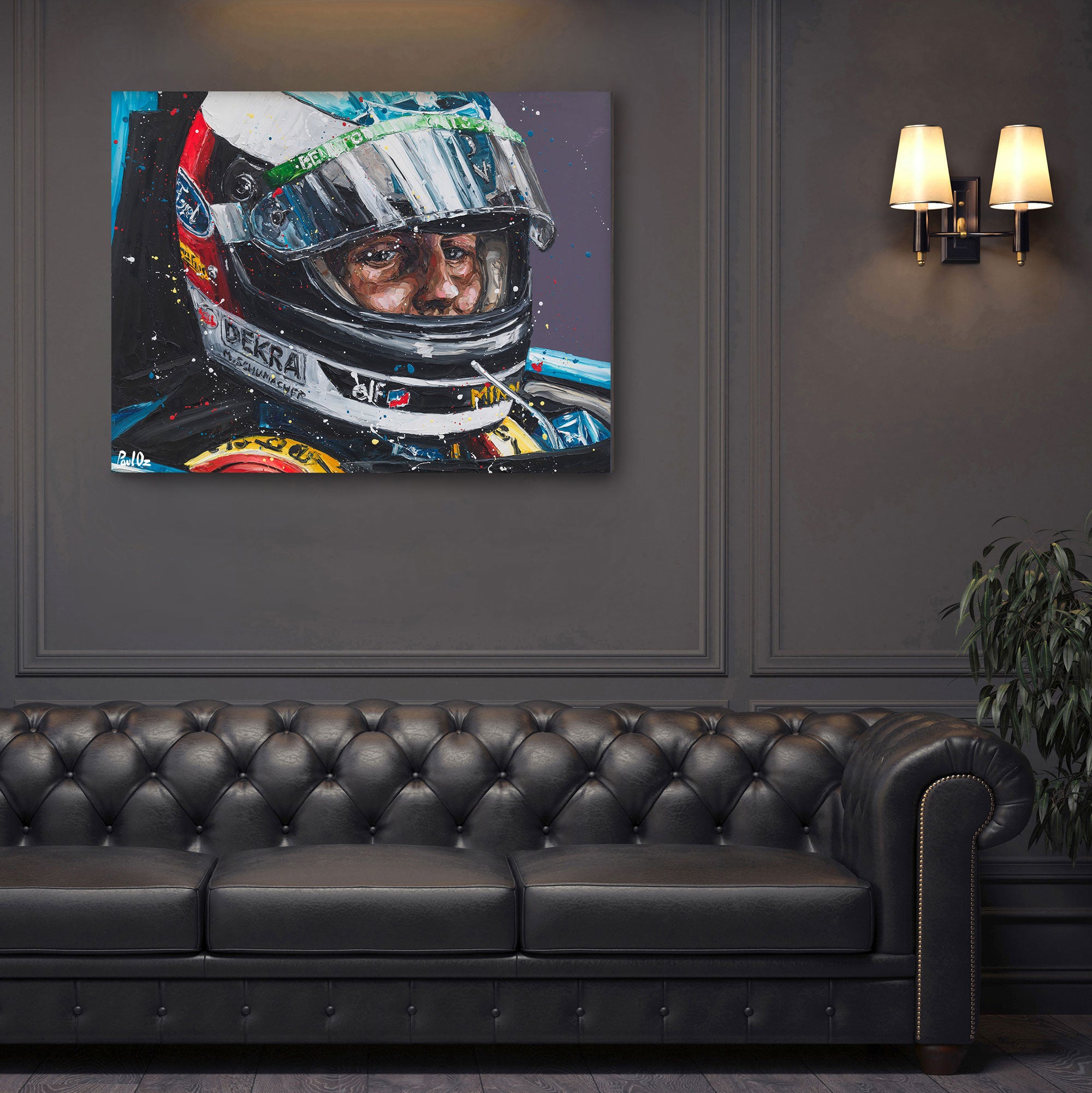 Michael Schumacher 1994 Australian GP Hand Embellished Canvas - Paul Oz