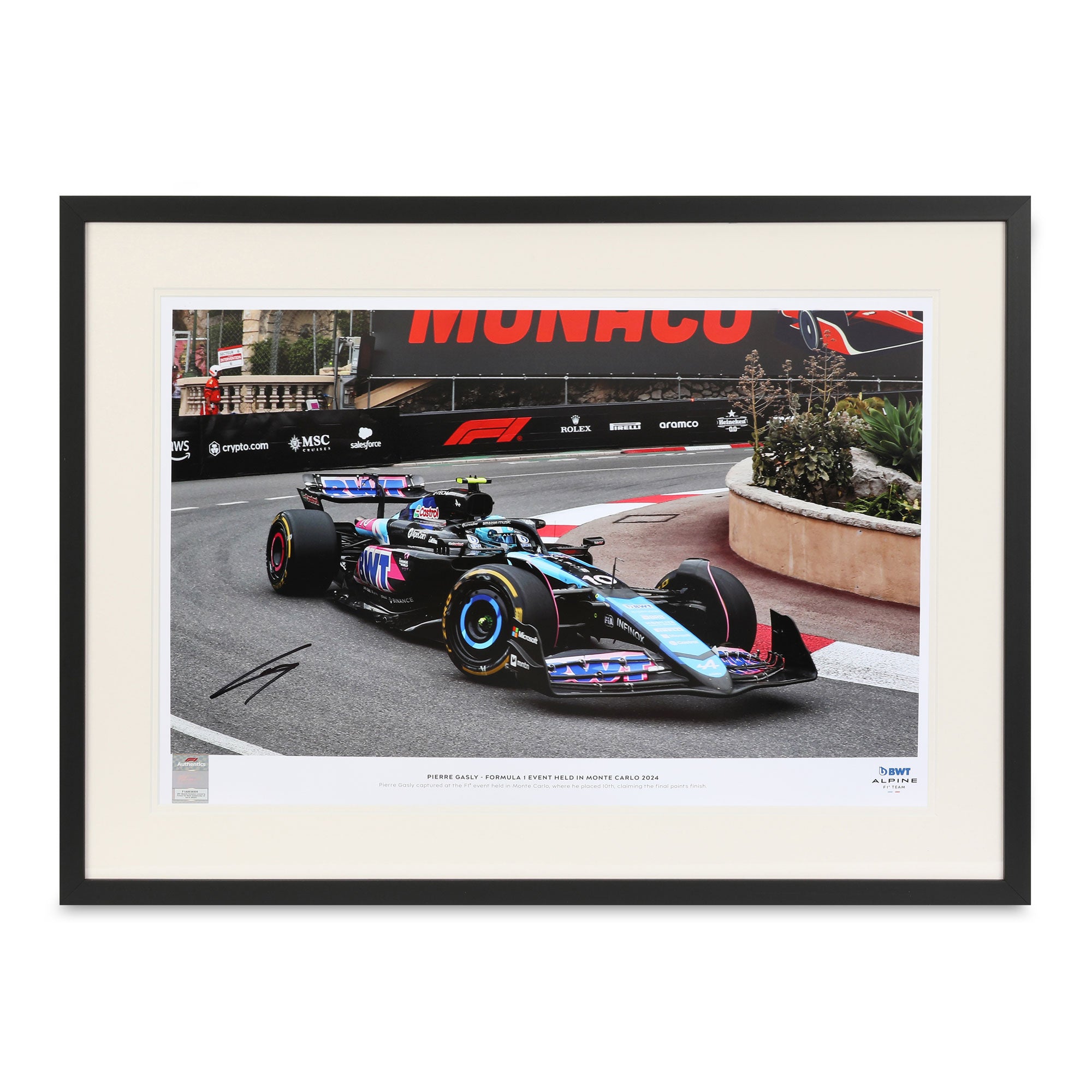 Pierre Gasly 2024 Signed Photo – Monte Carlo