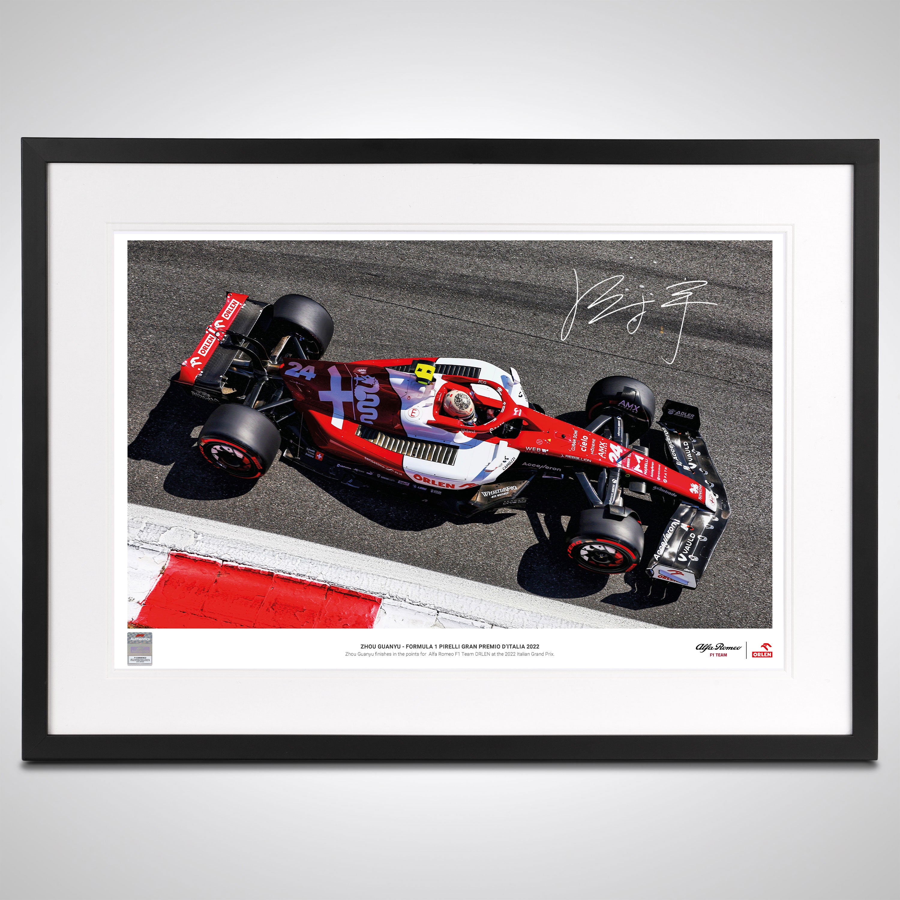 Zhou Guanyu 2022 Signed Photo – Italian GP